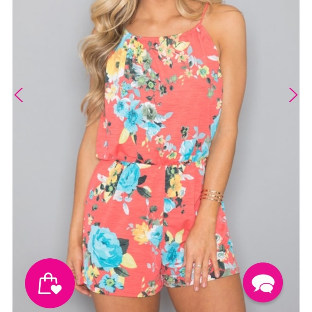 Orange Romper from Pink Lily Boutique